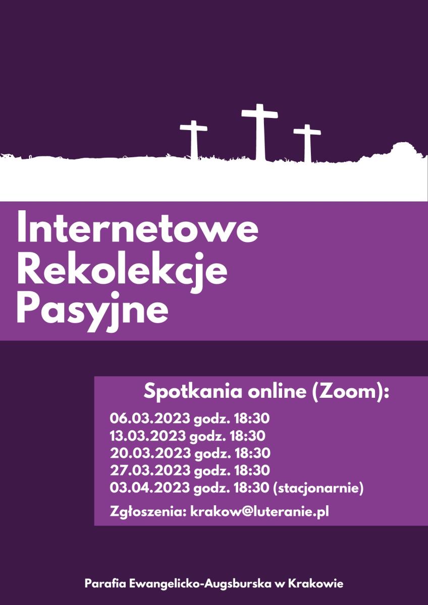 Internetowe Rekolekcje Pasyjne 2023 - plakat (2)