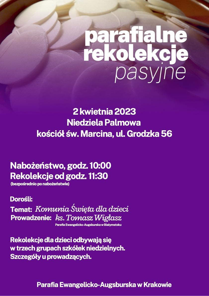 Rekolekcje parafialne pasyjne - 2.04.2023